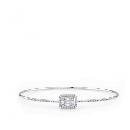 Диамантена гривна бяло злато 0.64 карата